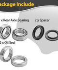 Rear Axle Bearing With Inner Spacer Oil Seal Kit For Frontier 2005-2014, Armada 2005-2015 And Titan 2004-2015 package contents