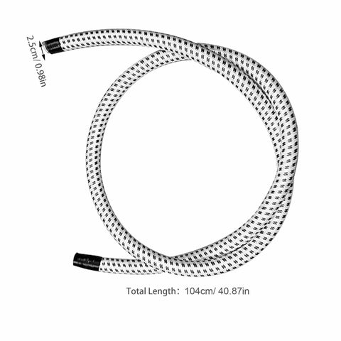 Heavy Duty Garment Steamer Hose Replacement, 1 Meter High Temp Flexible Steam Tube for Clothing Steamers, Black and White