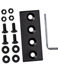 Black Metal Track Connection Plate For Sliding Barn Door Track Fixing Connector, Adjustable Joint Bracket For Barn Door Hardware
