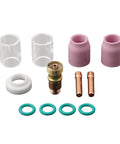 Pro Grade 12 Piece TIG Welding Torch Kit For WP17 WP18 WP26 Shorty Gas Lens Size 10 Includes Heat Resistant Glass Cups Alumina Nozzles Collets