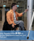 Pressure Gauge 0 To 35 Lbs For ADA Compliant Door Tests In Office Buildings Shopping Malls And Commercial Spaces A Handy Go To Tool For Inspectors And Maintenance Pros Quick Door Tightness And Swing Force Checks, stainless steel door force gauge