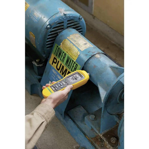 Pro Grade Vibration Meter With Large High Resolution Screen 1000 Hz Range 500g Peak Vibration Limit Smart Sensor Design That Keeps Readings Steady Regardless Of Angle Or Contact Pressure Four Level Severity Scale For Quick Diagnostics USB Data Export on industrial pump