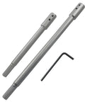Heavy Duty 2 Pack Seven Plus Ten Inch Forstner Drill Bit Extension With Three Eighth Inch Round Shank Made From Hella Tough High Carbon Steel.