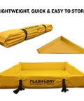 Portable Spill Containment Berm For Oil And Chemicals 4x4 Folding Duck Pond Tray Reusable UV Resistant PVC Heavy Duty No Tools Setup