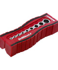 Drill Block Plus Handheld Drilling Guide For DIYers And Home Crafters Nine Imperial Drill Bit Sizes From Three Thirty Second Inch To One Half Inch Centerlines And V Groove