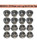 Hot And Heavy Duty M10x1.25 Wheel Lug Nut Lock Kit With Eight Pieces For Secure Bolt Protection And Anti Theft Security Upgrade, 16 pcs metal nuts