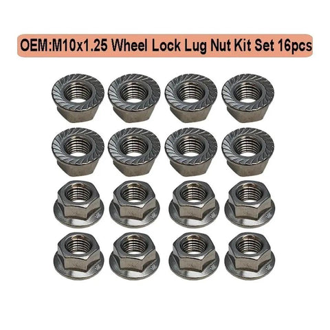 Hot And Heavy Duty M10x1.25 Wheel Lug Nut Lock Kit With Eight Pieces For Secure Bolt Protection And Anti Theft Security Upgrade, 16 pcs metal nuts