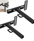 No More Floor Bounces Or Pesky Squeaks With These Adjustable Headboard Brackets And Universal Bed Foot Extenders For Steel Frames Quick Setup Twin Full Queen King Ready Solid Grip Guaranteed in matte black steel.