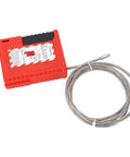 Lockout Tagout Cable Lock 1m Adjustable Stainless Steel Cable Padlock for industrial safety and maintenance.