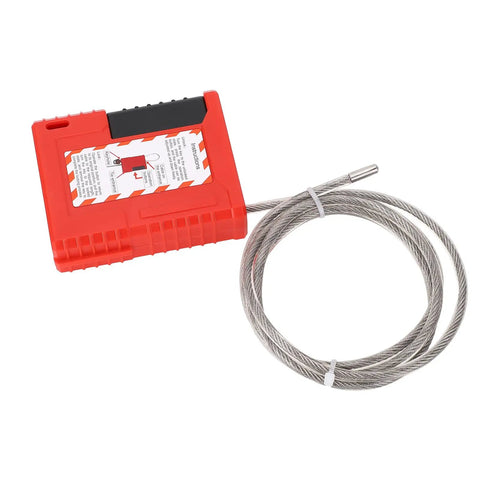 Lockout Tagout Cable Lock 1m Adjustable Stainless Steel Cable Padlock for industrial safety and maintenance.