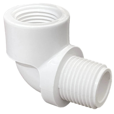 10 Pack Half Inch PVC Male To Female 90 Degree Elbow Fittings MIPT To FIPT for DIY irrigation projects white durable construction