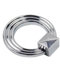 Polished Silver Cabinet Ring Pulls 1.77 Inch Diameter Round Drop Handles For Cabinets And Drawers Pack Of 4 Zinc Alloy Rust Resistant
