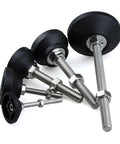 Top Notch Universal Adjustable Leveling Feet With Swivel Glide Pads For Furniture D50 X 100 Mm M12 Thread with steel and nylon components.