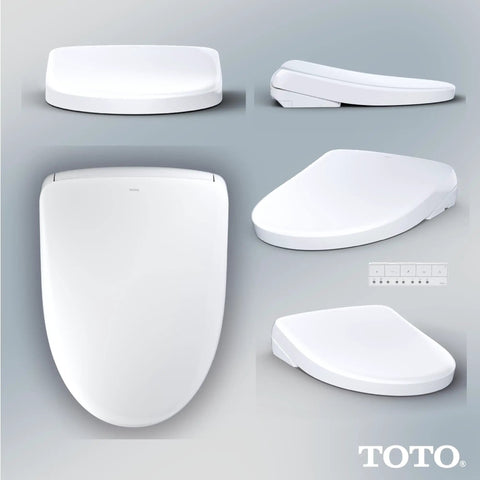 Top Tier Electronic Bidet Toilet Seat With Instant Warm Water Washlet Slick Self Cleaning Wand And Auto Open Close Lid Elongated Frame, multiple angles showcase elegant design.
