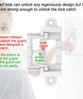 Ultra Thin Light Switch Guard Cover Set Of Four Kid Proof Switch Plate Lock with lock and unlock design, child background