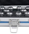 ER16 Collet Set 10 Piece Includes 1/32 To 3/8 Inch Collets 0.0004 Inch Concentricity True Double Angle in storage case