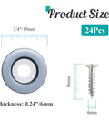 24 Pack Screw On Furniture Sliders With Screws Three Quarter Inch Round Teflon Chair Leg Slides For Hardwood Floors Protectors