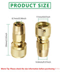 Expandable Garden Hose Repair Kit That Saves You Bucks With Solid Brass End Fittings And Flexible Water Hose Adapter For Three Quarter Inch Quick Connectors Retractable Hose End Repair Fittings 1 Pack, dimensions shown