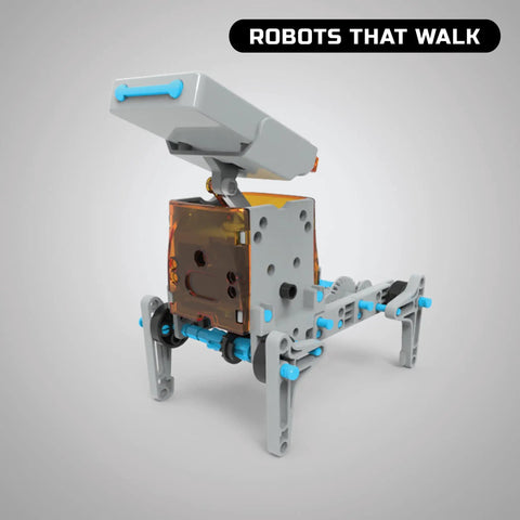 Solar Robot Creation Kit With 197 Pieces And 12 Real Working Robots From One Set, Solar Powered Motorized Engine, Gear System, Tires And Shafts, STEM Construction Playset For Ages 8 And Up, walking robot model