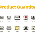250 Pcs 10-Value Micro Momentary Tactile Push Button Switch Kit For Breadboard And PCB Projects, variety of 10 mini switch styles.