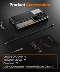 Plug And Play Slick External Gpu Dock Station With Thunderbolt 5 Cable And Atx Sfx Power Support For High Performance Gaming Rig Upgrade and Laptop Expansion Enclosure accessories.