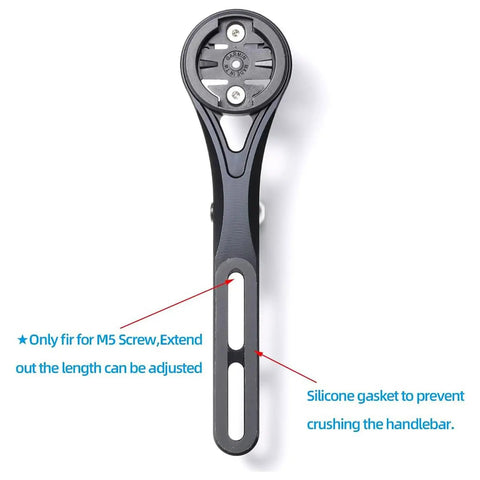 Alloy Aero Integrated Out Front Handlebar Mount for Cyclists CNC 6061 T6 Aluminum Computer Mount System top view