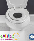 NextStep2 Toilet Seat With Built In Toddler Potty Training Seat Slow Close Easy Clean Magnetic Removable Kid Friendly Seat