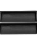 Two Pack Wood Grain Pavement Molds For Garden Paths And Walkways Paving Cement And Concrete DIY Molds, Durable ABS Construction With Realistic Wood Texture For Easy Release And Pro Style Patio Or Driveway Projects, showing rectangular molds with wood texture.