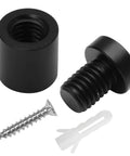 Premium Aluminum Standoff Screw Kit Black Knockout Wall Mount Hardware includes M4 fastener and black mounting plug.