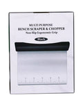 Box of Stainless Steel Bench Scraper With 1 To 6 Inch Measurement Marks For Even Dough Portions, Pastry And Pizza Cutter, Black handle