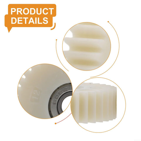Close-up of 36 Tooth Nylon Gear For Bafang 500W Ebike Drive Motors showing steel bearing interface and tooth details