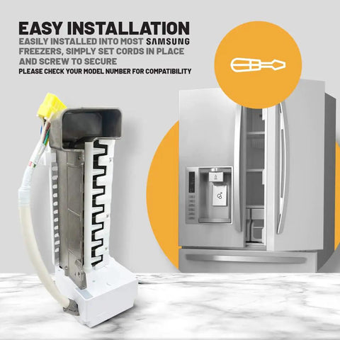 Premium Ice Maker Assembly For Samsung Refrigerators Replacement Kit With Complete Housing Easy Install Fits Bottom Freezer Models