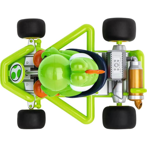 Top view of Official Licensed Mario Kart Pipe Kart Yoshi 1 to 18 Scale RC Car 2.4 GHz Ready to Run with Rechargeable LiFePO4 Battery
