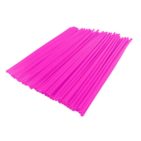 72Pcs Universal Wheel Spoke Wraps Skins For Motorcycle Dirt Bike Rims Purple High Temperature Resistant Plastic Protectors