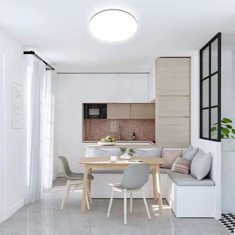 Non Dimmable 18W 1650LM 5000K Daylight Flush Mount LED Ceiling Light 9.5 Inch in modern kitchen