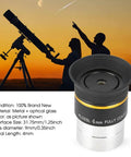 1.25 Inch 4mm Plossl Eyepiece With Full Multilayer Coating And Metal Body Showcased Against Stargazing Background