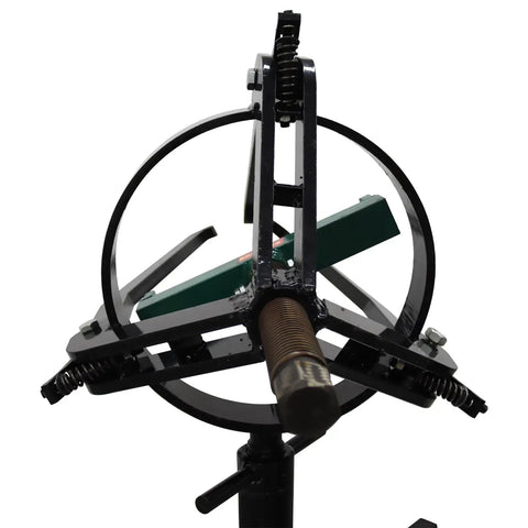 Close-up view of Heavy Duty Three Jaw Brake Drum Puller Remover Tool Kit, showcasing forged steel arms and jack screw.