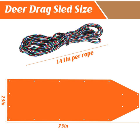All Purpose Utility Sled For Effortless Hauling Of Ice Fishing Gear Firewood Duck Hunting Gear And Fishing Equipment Orange Built Tough For Rough Terrain Boss Level Haul