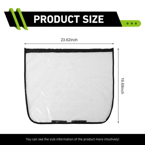 Transparent EV Charger Port Cover With Secure Adhesive Lid, waterproof 23.62 x 19.69 inch cover for EV charging protection.