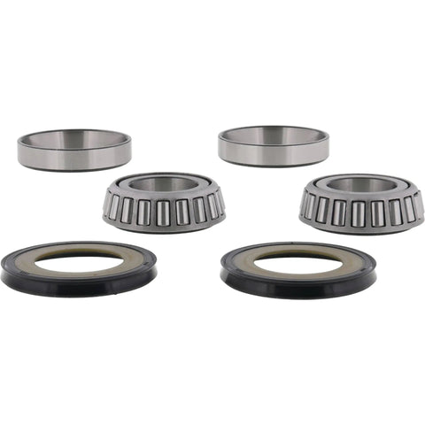 Beefed-Up Steering Stem Bearing Kit With Matched Races For Buell XB Ulysses And Firebolt Models 06-09, 08-09 And 03-04 Rebuild Steering With Upper And Lower Seals, Includes Precision Tapered Roller And Needle Bearings, Lifetime Warranty. steel bearing kit with matched races and seals