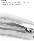 Trigger switch of Compact 90 Degree Air Ratchet Wrench Featuring 1 4 And 3 8 Square Drives for easy operation.