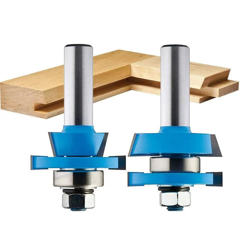 Shaker Rail and Stile Router Bits Set of Two, One Half Inch Shank, Precision Balanced Cutters for Smooth Cabinet Doors and Tight Cope and Stick Joints, Ideal for DIY Woodworking
