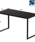 Space Saving 40 Inch Home Office Desk For Computer Setup Black Durable Powder Coated Steel Frame Ideal For Small Rooms Dorms And Home Offices Fits Laptop Monitor And Essentials With A Clean Sleek Look, dimensions 40x19x28 inches