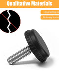Close-up of universal threaded adjustable foot from the 150 Piece Adjustable Furniture Leveler Set for stable furniture.