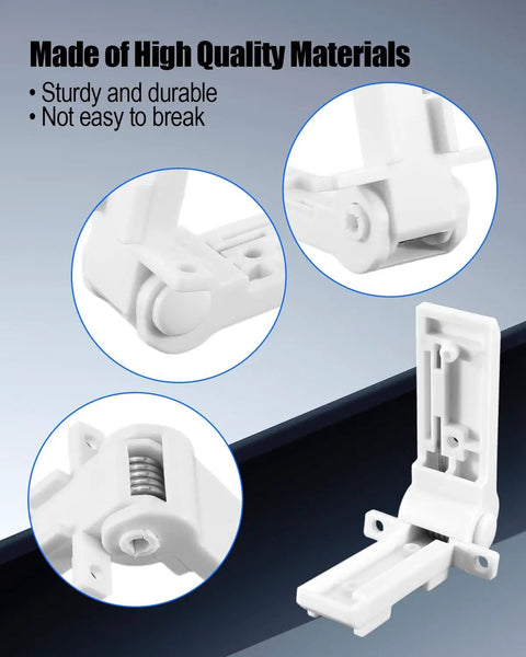 Heavy Duty Beefed Up Fridge Freezer Compartment Hinge For RV And Motorhome Keeps The Door Solid Smooth Opening And Closing Stable Connection Easy Install Replacement Part In White For Camper Fridge Units