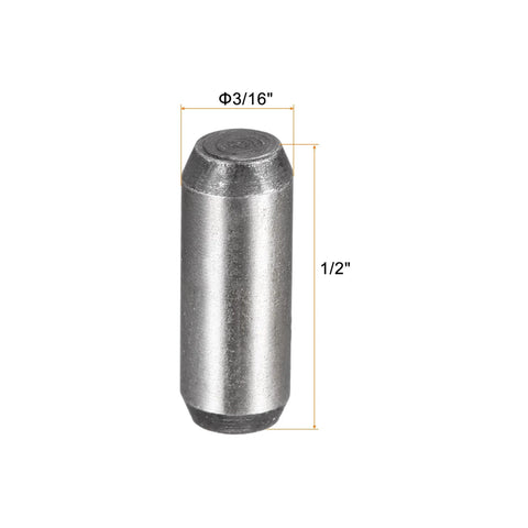 Three Sixteenths By One Half Inch Dowel Pins Made From Heat Treated Alloy Steel For Extra Hardness Bright Finish And Precise Alignment
