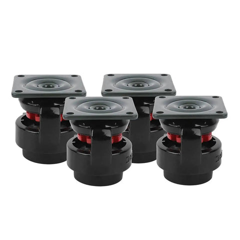 Built Tough Heavy Duty Industrial Casters With Adjustable Leveling Feet For Workbenches set of four durable swivel wheels with brakes