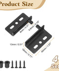 Heavy Duty Pivot Door Hinges With Concealed Shaft And Bushing Kit For Furniture Cabinets And Wood Doors Four Set Pack Black Iron Hardware Built To Last Durable Hidden Pivot Hinge System 40 By 18 Mm, 40x18mm black iron hinge set with screws and bushings