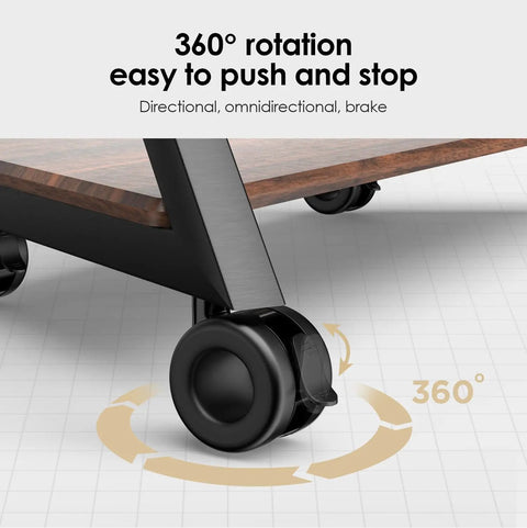 TV Cart Wheel Stem Casters Set Of 4 With Brake And 360 Degree Swivel shown on furniture leg