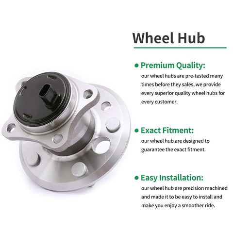 Rear Right Wheel Hub Bearing Assembly For 2002 To 2011 Toyota Camry ABS Models And 2005 To 2012 Avalon ABS Models shown with quality and fitment details.